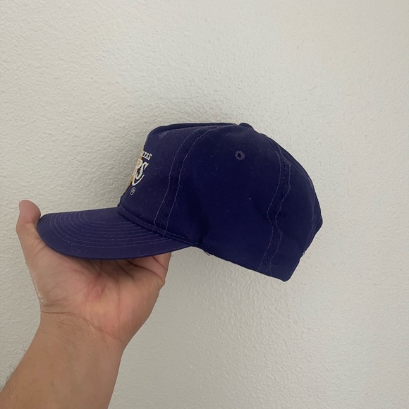 Vintage 90s Los Angeles Lakers G-Cap Snapback Hat Purple - Picture 3 of 7